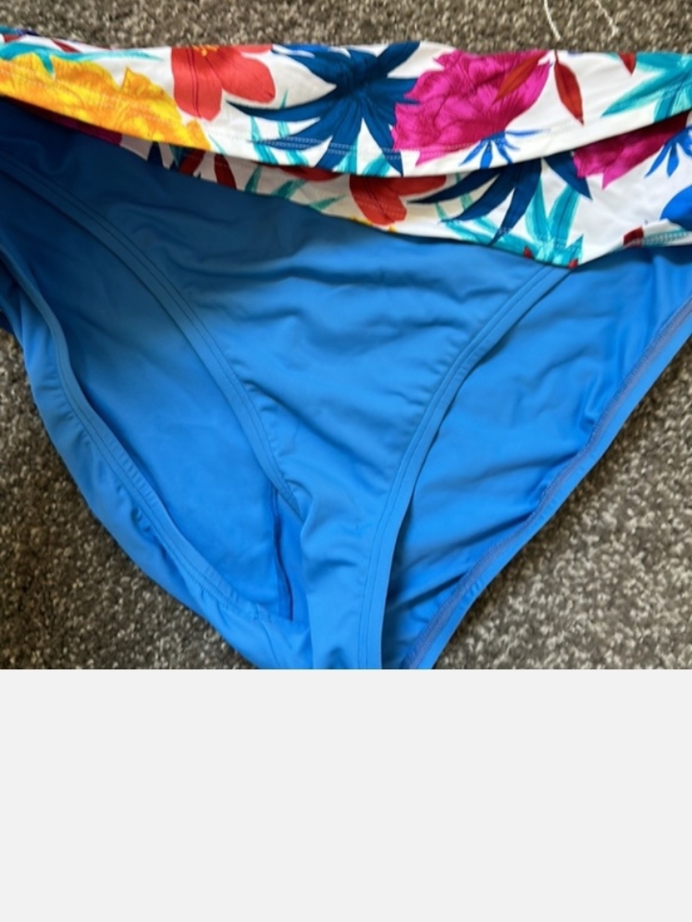 Floral Off-Shoulder Bikini Set in Blue and Multi - Picture 4 of 13